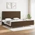 Vidaxl Posteljni okvir brez vzmetnice temno rjav 200x200 cm blago