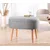 Atelier del Sofa Tabure 63x47x44cm, Sivo