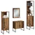 Set namještaja za kupaonicu 4 pcs Smeđa 33 x 33 x 185.5 cm