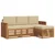Set vanjskih sofa 4 kom. Prirodna i bež