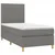 Vidaxl Box spring postelja z vzmetnico temno siva 80x200 cm blago