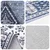 vidaXL Preproga ORIZ Temno modra 200 x 200 cm 100% poliester