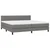 Krevet box spring s madracem LED tamnosivi 200x200 cm tkanina