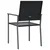 Vrtne stolice 2 kom crne 54 x 62,5 x 89 cm od poliratana