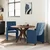 Blagovačke stolice s kotačima 2 pcs Plava 58 x 65 x 94 cm