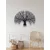 WallXpert metalni zidni ukras 5606, drvo sa razgranatom krošnjom, 75 x 53 cm, crni