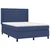 shumee Box spring postelja z vzmetnico modra 140x200 cm blago