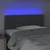 Vidaxl LED posteljno vzglavje temno sivo 80x5x78/88 cm blago