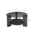 Wallity Klub sto Mondo 75x40x75cm Antracit-Tamnobraon