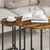 Set pomoćnih stolića 2 pcs Dimnjeni hrast i crna