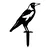 Aberto Design Dekorativna figura Bird 02, 46x32 cm, 1.5 mm