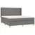 Vidaxl Box spring postelja z vzmetnico temno siva 160x200 cm blago