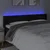LED uzglavlje crno 203x16x78/88 cm baršunasto