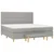 Vidaxl Box spring postelja z vzmetnico svetlo siva 200x200 cm blago
