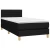 vidaXL Box spring postelja z vzmetnico LED črna 80x200 cm blago