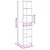 Visoka komoda crna 45 x 41 x 185 cm od konstruiranog drva