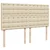 Vidaxl Box spring postelja z vzmetnico krem 180x200 cm blago
