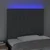 Vidaxl LED posteljno vzglavje temno sivo 90x5x118/128 cm blago