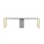 Hanah home Radni sto 240x74x60?cm Belo-Zlatni