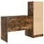Stol s ladicama 2 pcs Dimljeni hrast