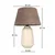 Opviq Stona lampa Milosia, Sivo-krem