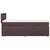 Vidaxl Box spring postelja z vzmetnico temno rjava 100x200 cm blago