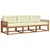 Set vanjskih sofa s jastukom 3 pcs Prirodna i krem