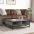 Stol za kavu Sivi Sonoma 80x80x30 cm Konstruirano drvo i metal