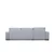 Atelier del Sofa Ugaona garnitura Loop 13 95x85x290cm Svetlosiva
