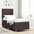 LED Box Spring Krevet Tamno smeđa 90 x 190 cm tkanina
