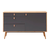 Bessagi Home Sideboard lena, Eiche/grau, Massiv