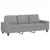 3-dijelni set sofa svjetlosivi od tkanine