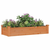 Vidaxl Vrtna visoka greda s podlogo rjava 120x45x25 cm trden les jelke