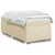Vidaxl Box spring postelja z vzmetnico krem 90x190 cm blago