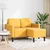 Sofa 2-sjed s ležaljkom u obliku slova L svijetložuta 125cm lan