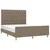 Vidaxl Posteljni okvir brez vzmetnice taupe 140x200 cm blago