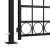 Vrata za ogradu ASSEN s lučnim vrhom i 2 stupa 105x170 cm crna