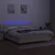 vidaXL Box spring postelja z vzmetnico LED krem 180x200 cm blago