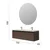 Skye Decor Set kupatilskog ormarića sa umivaonikom i ogledalom, 2 dela, Braon
