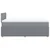 Vidaxl Boxspring postelja z vzmetnico svetlo siva 120x190 cm blago
