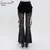 Ženske hlače DEVIL FASHION - Gothic Drawstring Mesh Splice Flared - EPT012