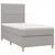 Vidaxl Box spring postelja z vzmetnico svetlo siva 90x200 cm blago