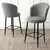 HANAH HOME Set 2 barske stolice Alte Grey Black
