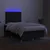 Vidaxl Box spring postelja z vzmetnico LED črna 120x190 cm blago