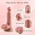HiSmith WDA027-M Wildolo Realistic Silicone Dildo with 10 Vibrating Modes & App 23.9cm Skin