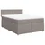 Vidaxl Box spring postelja z vzmetnico taupe 160x200 cm blago