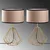Opviq Set Stonih lampi Diamond-S-712, 25x25x43 cm, IP20, 2 komada, Zlatno-smeđe boje