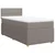 Vidaxl Box spring postelja z vzmetnico taupe 90x200 cm blago