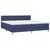 Vidaxl Box spring postelja z vzmetnico moder 200x200 cm blago
