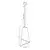Luster na sajli MODA 1xE27/15W/230V siva/crna